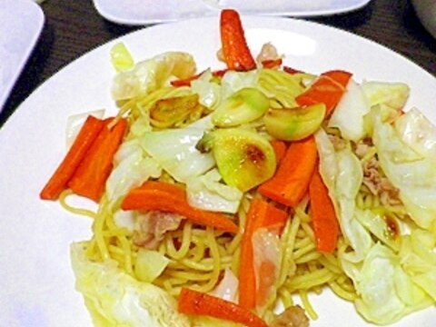 恐怖？の　ニン・ニン　豚塩焼きそば